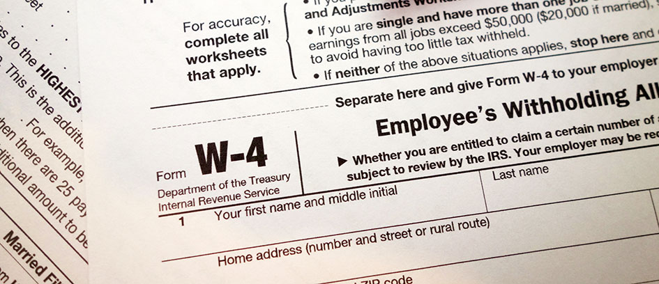 W-4 form.